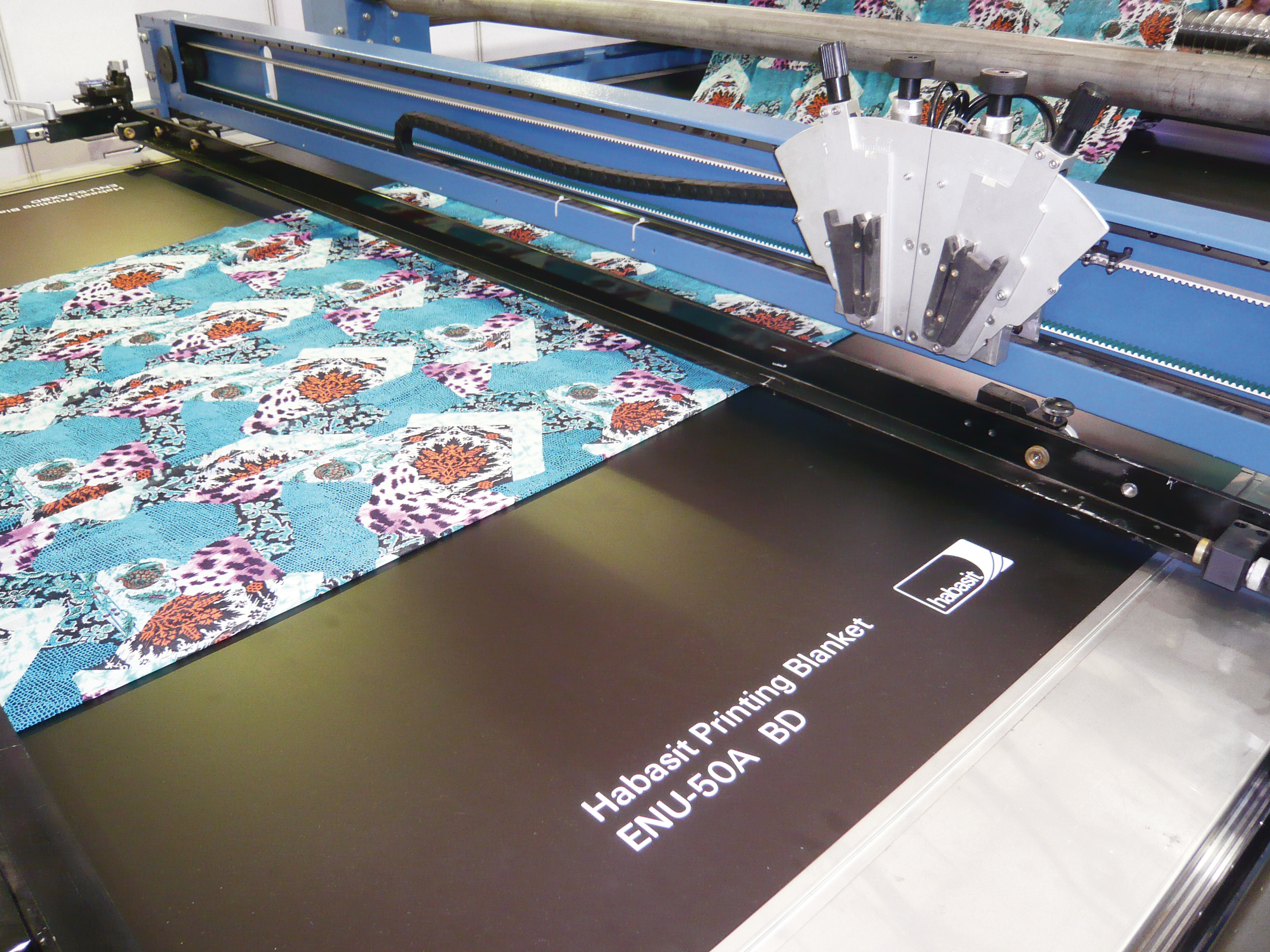 textile on Habasit printing blanket